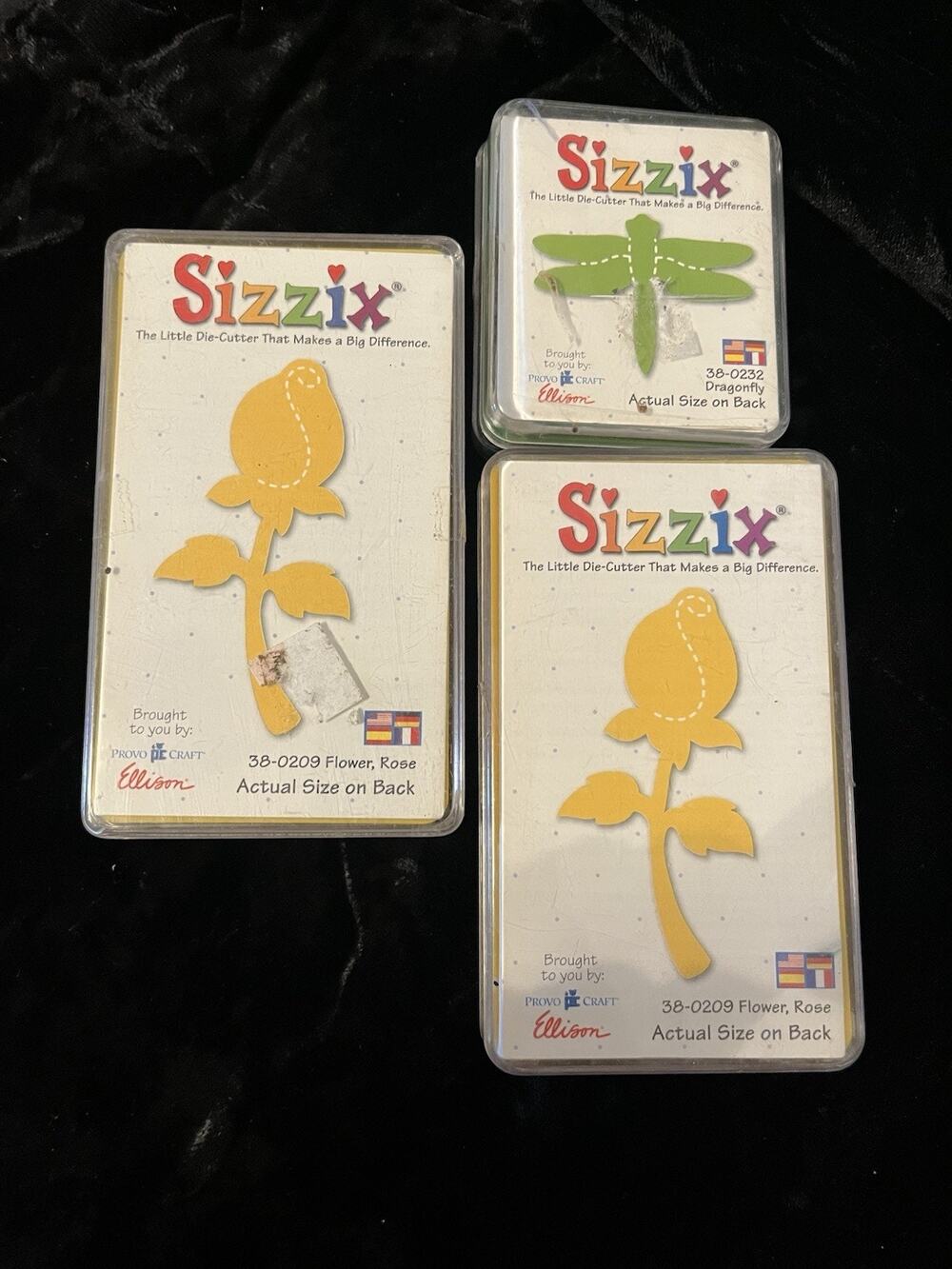 Flower Rose Dragonfly stamp Die-cutter sizzix lot Of 2 Scrapbook albums Collect